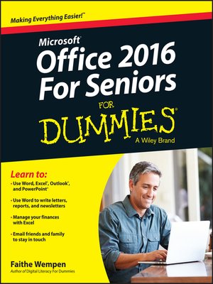 cover image of Office X For Seniors For Dummies